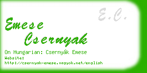 emese csernyak business card